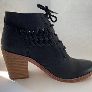 Modern Vintage Black Shoe Boots.  8M